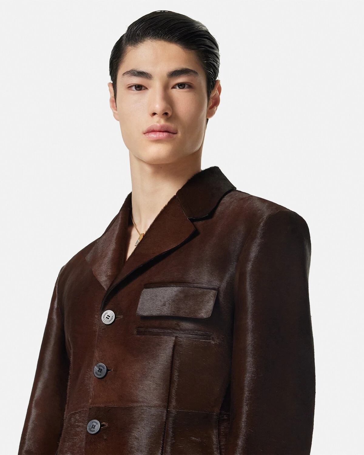 Pony-Effect Leather Jacket - 3