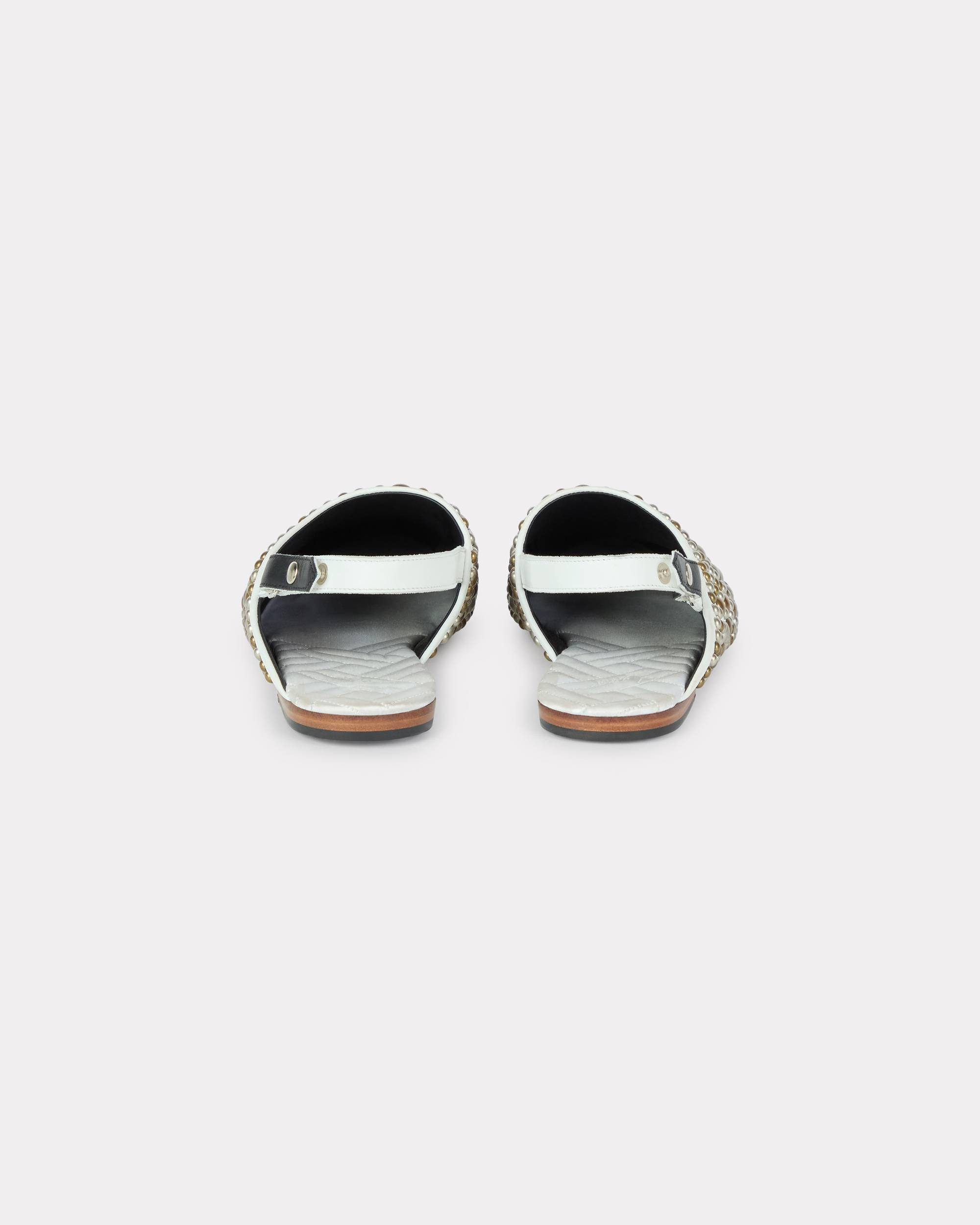 'KENZO-K@LI' mules in leather with studs - 2