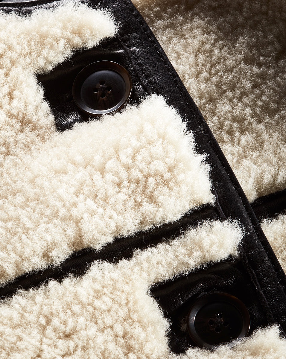 ANYA REVERSIBLE SHEARLING COAT - 5