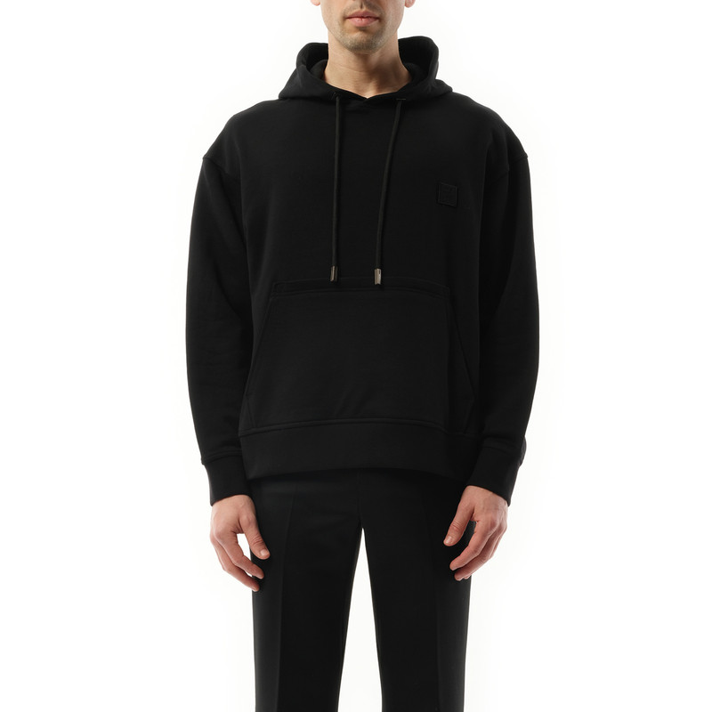 Metallic Print Hoodie in Black - 1