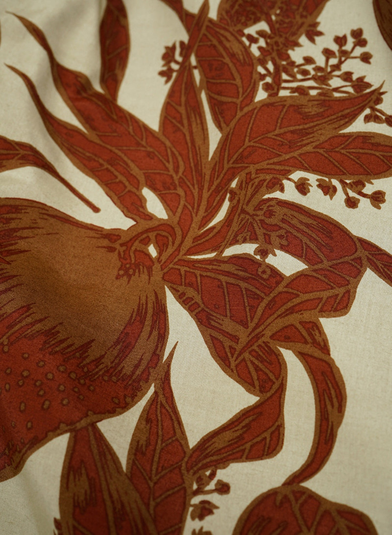 Open Collar Shirt Bihar Mango in Beige 5