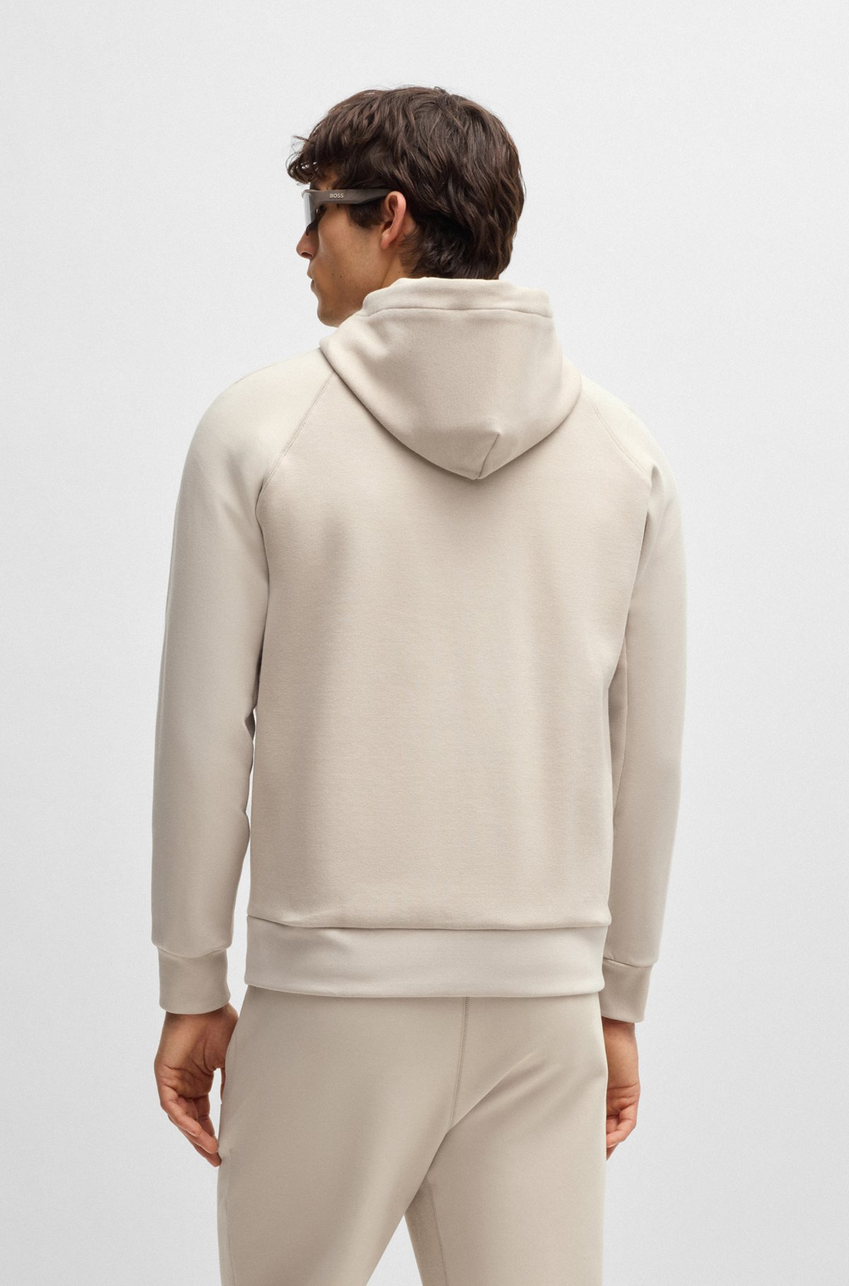 ZIP-UP HOODIE WITH LOGO PATCH - 5