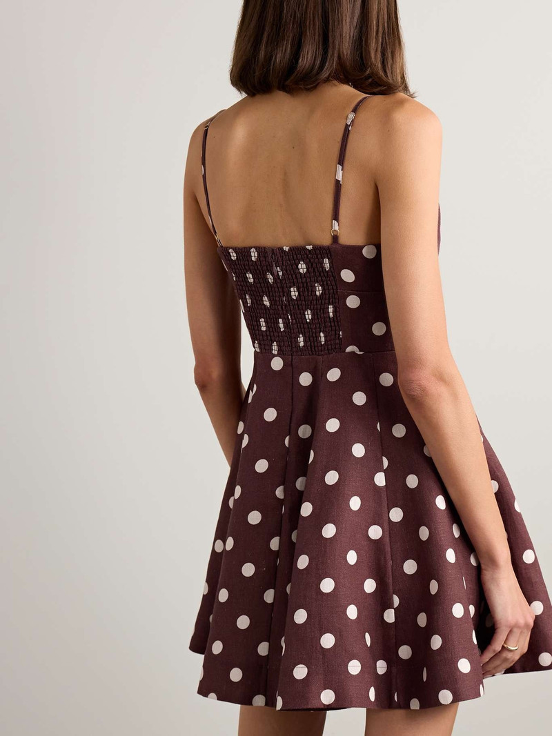 Zimmermann Acacia polka-dot linen mini dress - 2462DRS252_TNCRMDT |  REVERSIBLE