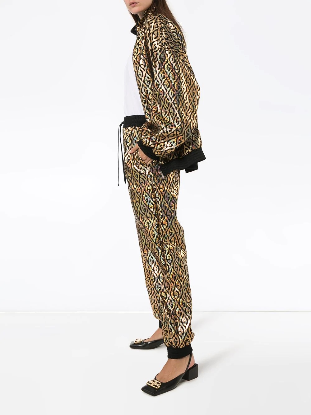 G Rhombus metallic track pants - 2