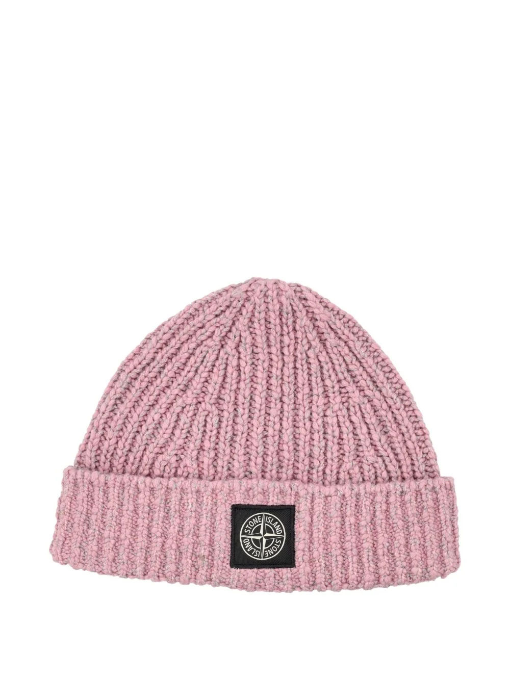 ribbed logo-patch beanie hat - 1