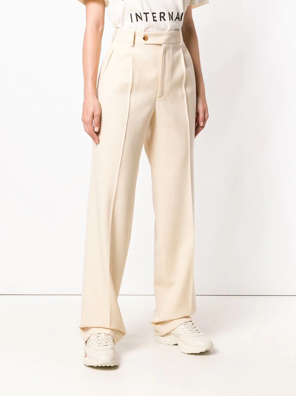 wide leg tailored trousers - 3