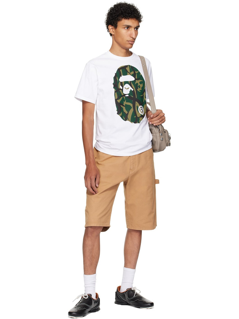 A BATHING APE® White Trial Camo Big Ape Head T-shirt outlook