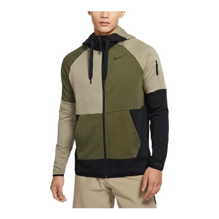 Nike DRI-FIT color block hooded jacket 'Olive' DQ4788-326 - 1