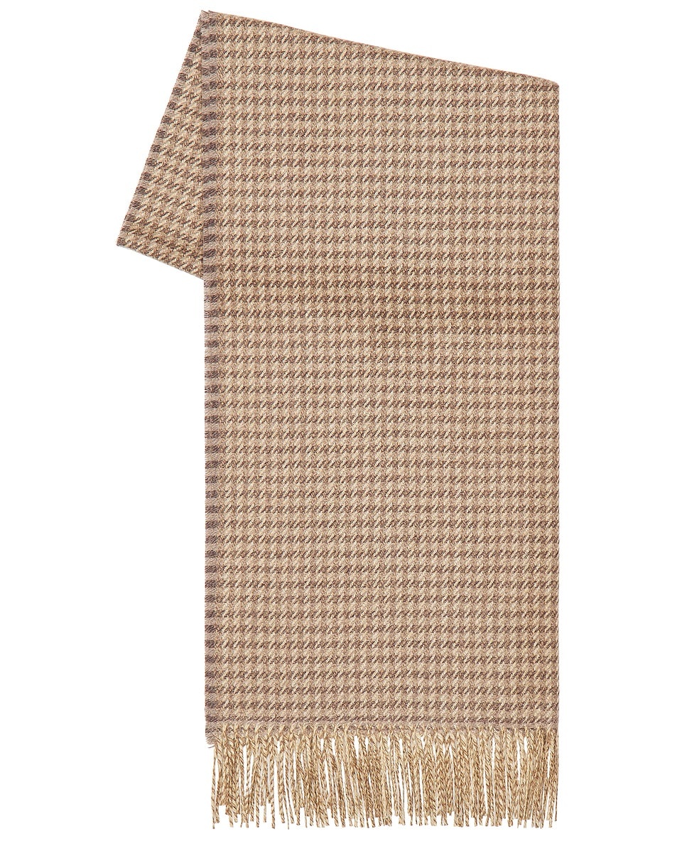 Fringed Houndstooth Shawl - 2