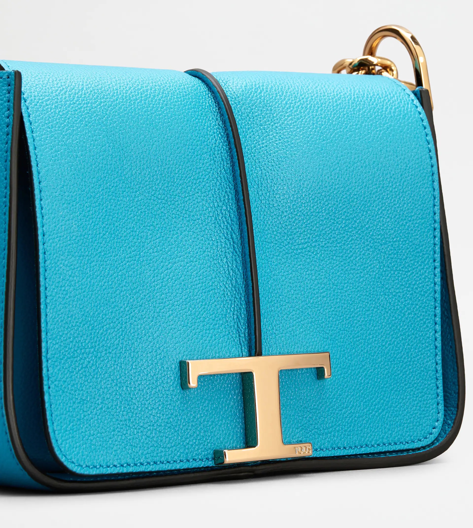 TIMELESS CROSSBODY BAG IN LEATHER MINI - LIGHT BLUE - 6
