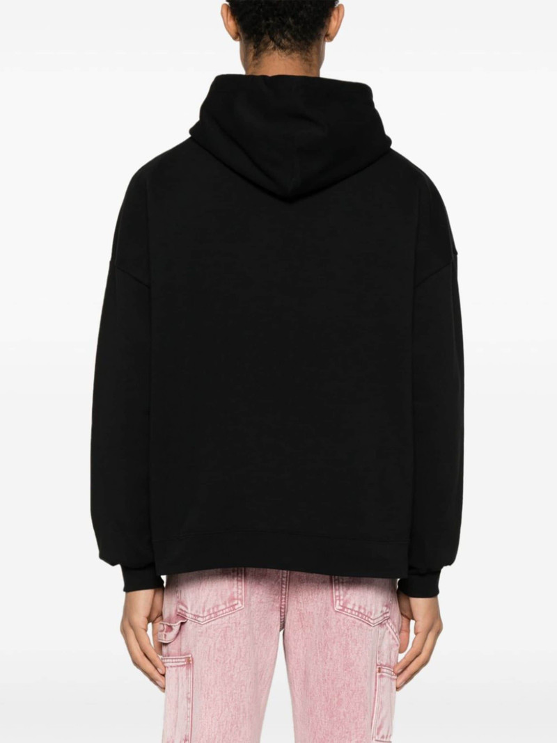crystal-embellished-logo cotton hoodie 4