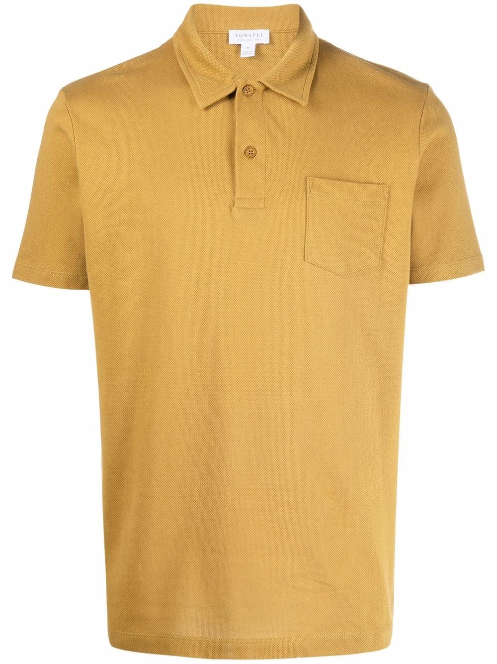 short-sleeved cotton polo shirt - 1