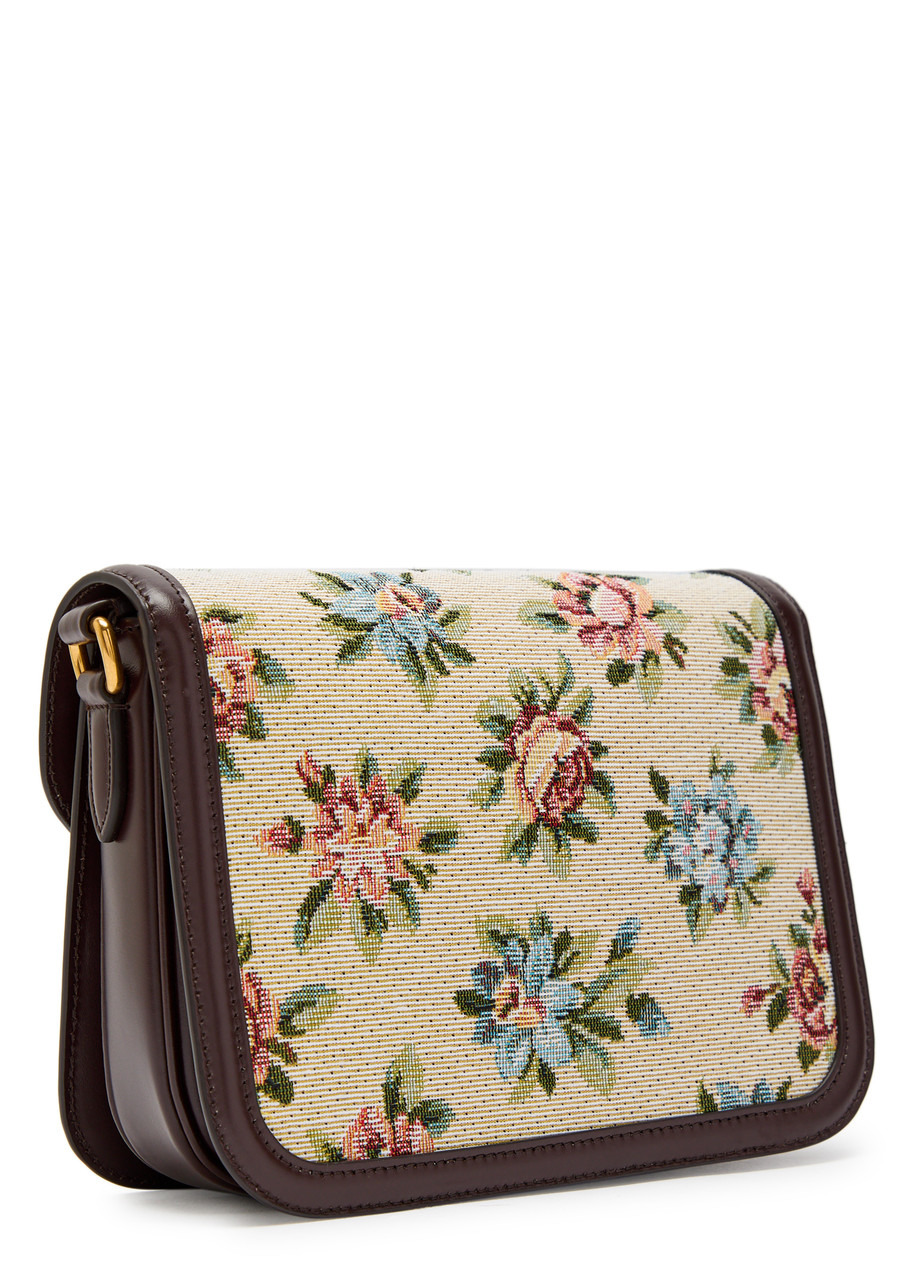 Valentino Garavani Floral-jacquard Canvas and Leather Cross-body bag - 2