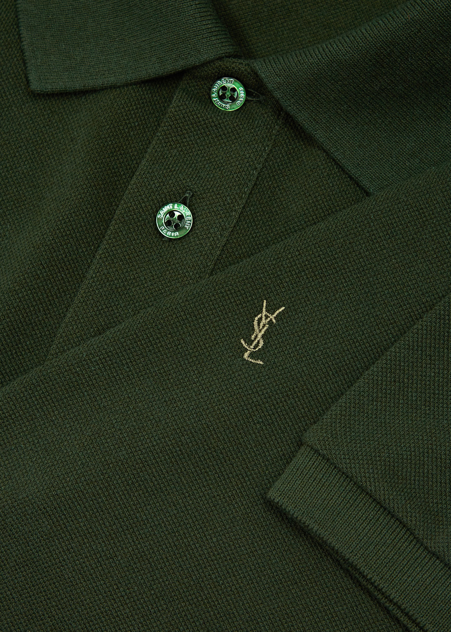 Logo piqué cotton-blend polo shirt - 5
