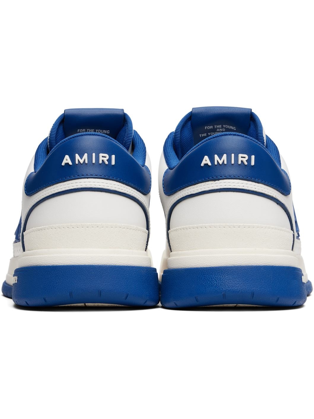 White & Navy Classic Low Sneakers - 2