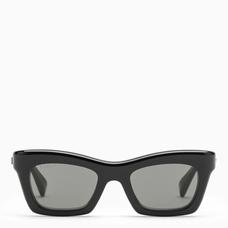 Gucci Black Acetate Rectangular Sunglasses Women - 1