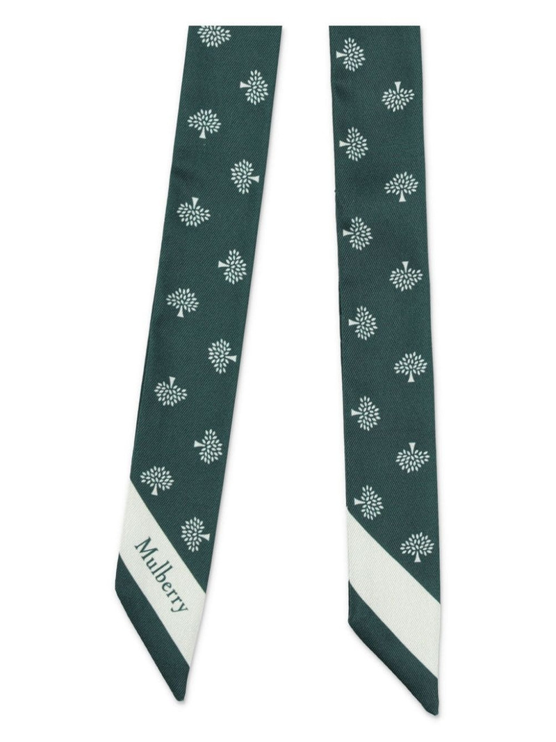 Mulberry small Skinny Tree-print scarf outlook