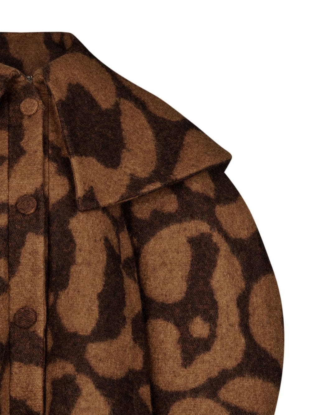 cocoon leopard-print jacket - 4