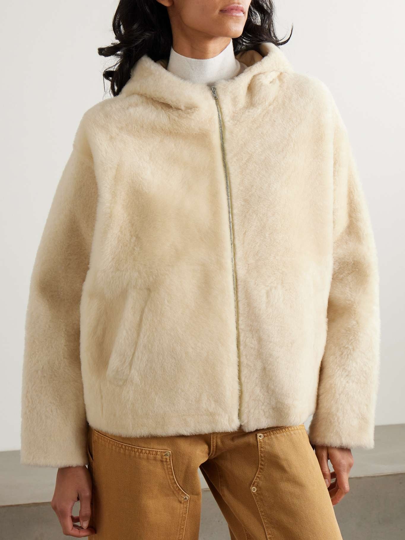 Hooded shearling jacket - 3