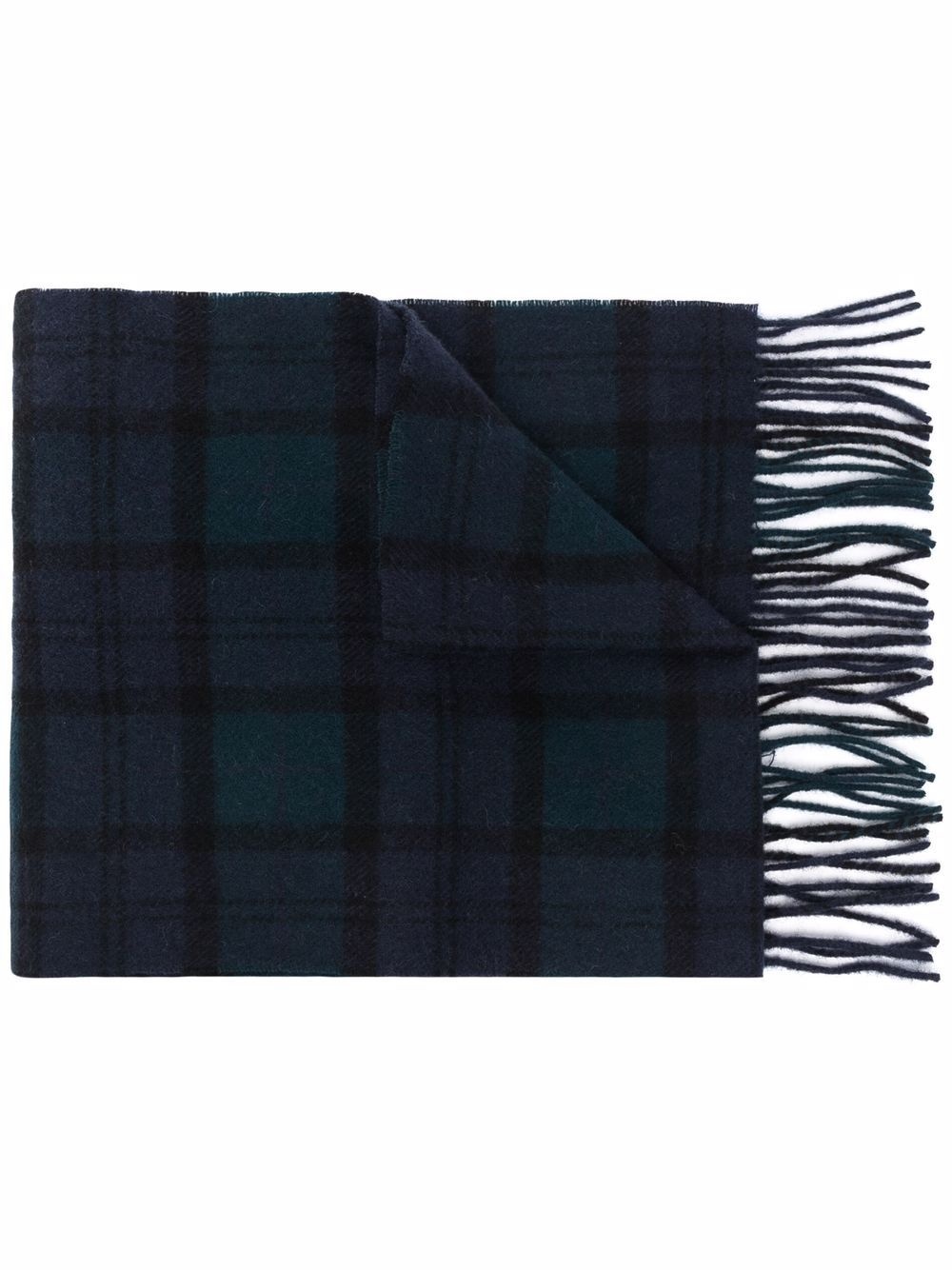 tartan check print scarf - 1