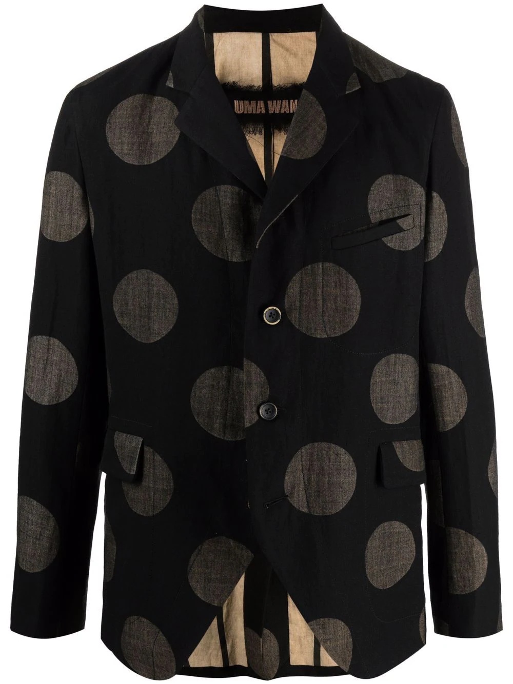 spot-print jacket - 1