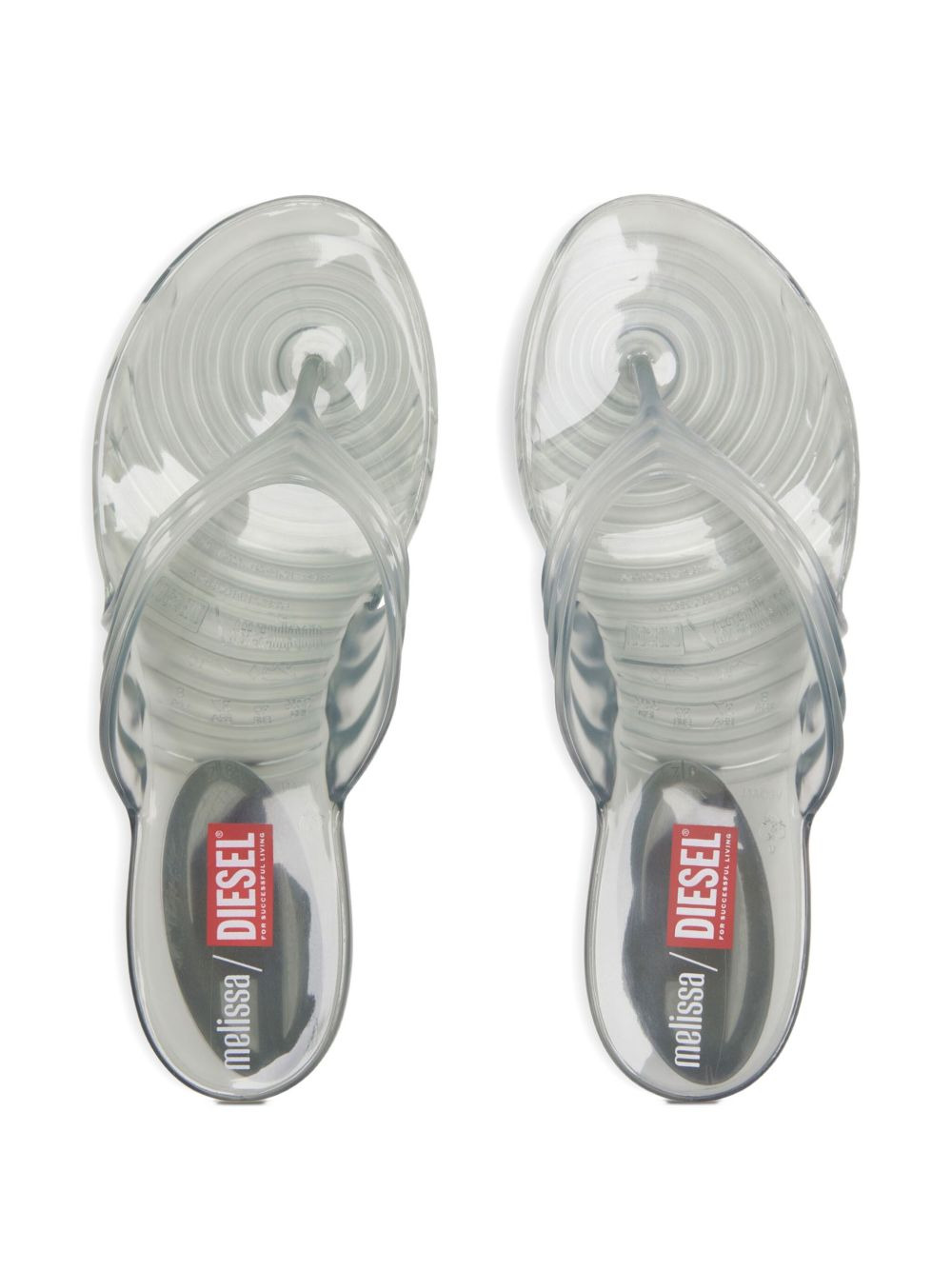 x Melissa pleated thong sandals - 4