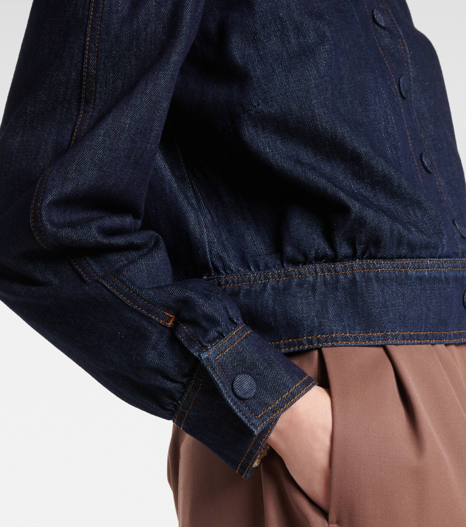 Cropped denim jacket - 5
