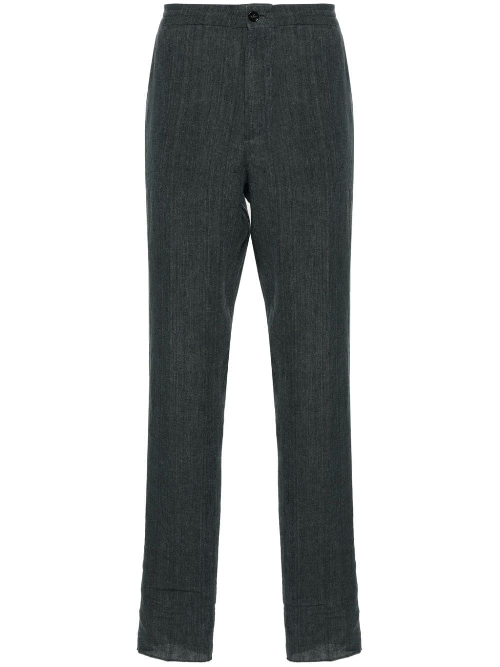 linen chino trousers - 1