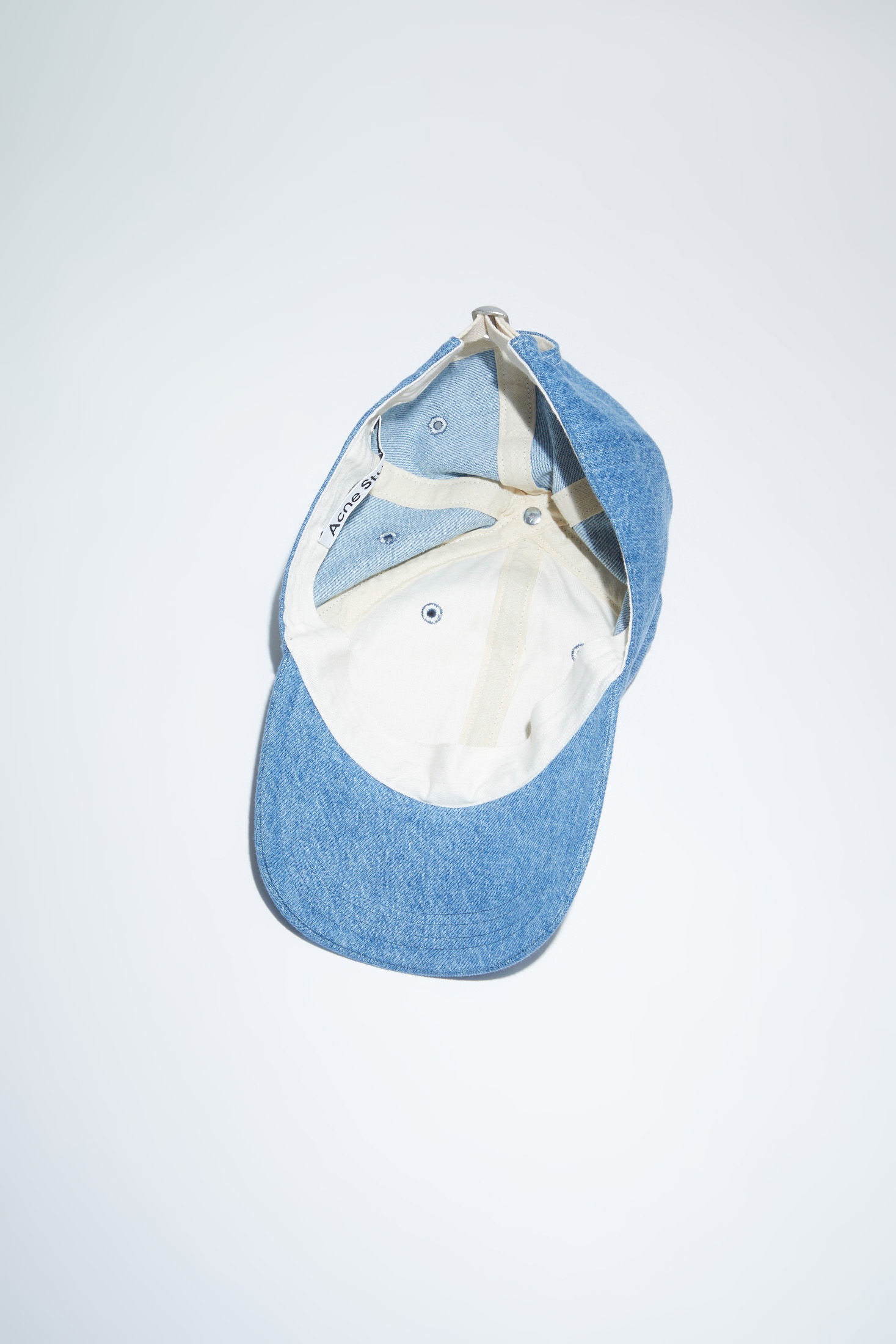 Printed denim cap - Mid blue - 2