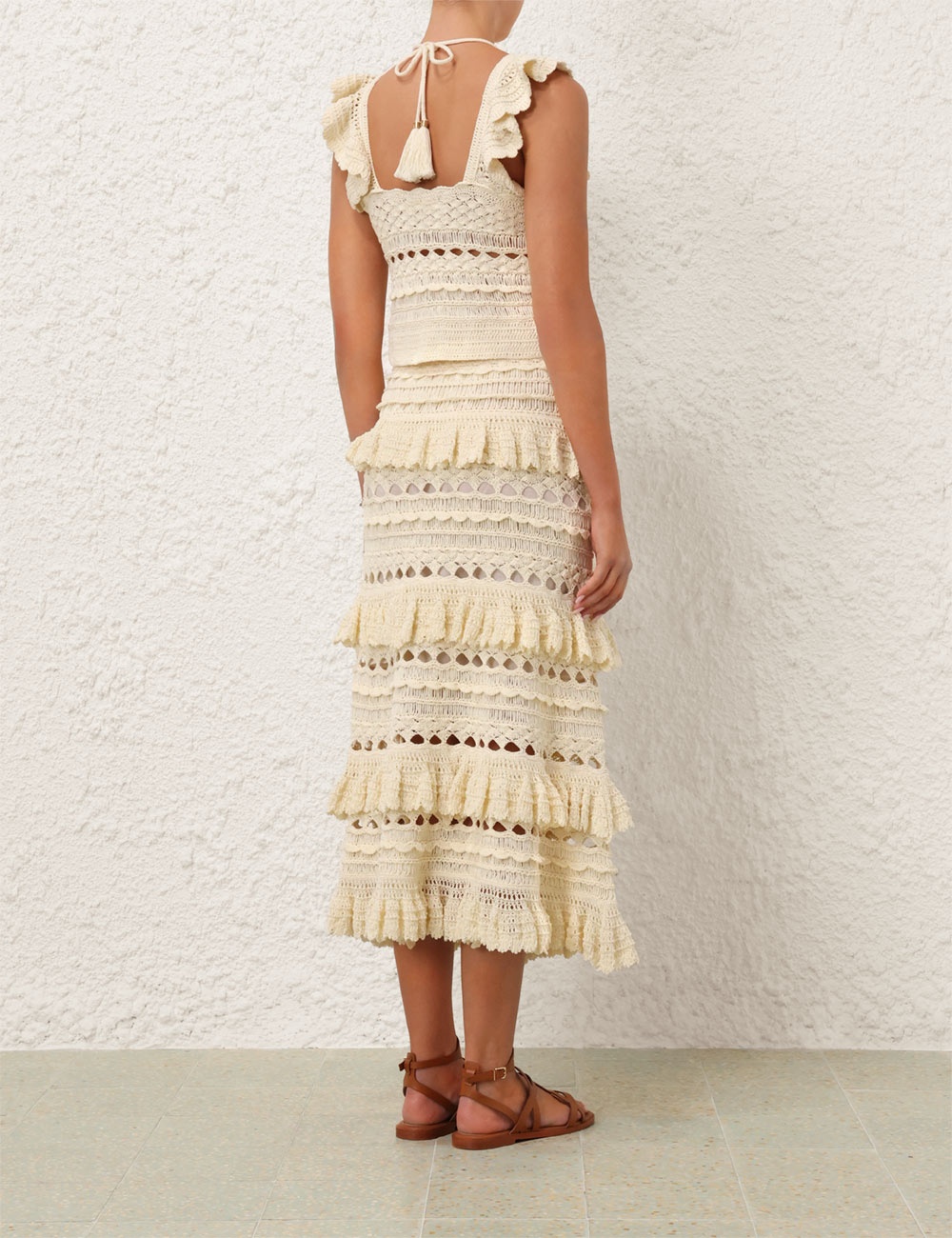 WAVERLY CROCHET MIDI SKIRT - 4