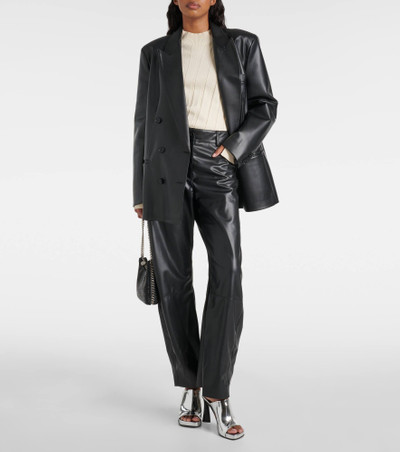 Stella McCartney High-rise faux leather straight pants outlook