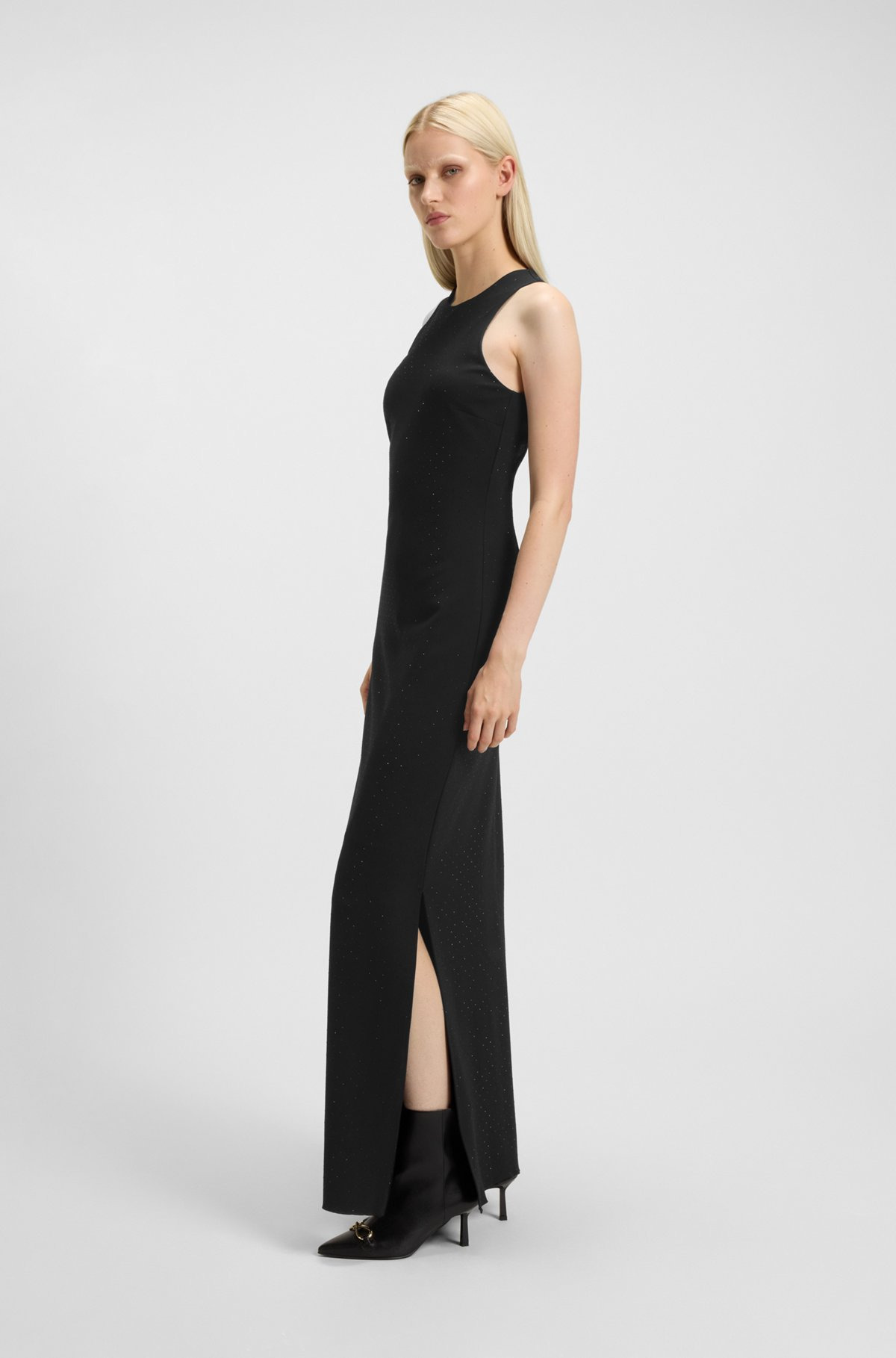 MAXI DRESS WITH RHINESTONE EMBELLISHMENTS - 3