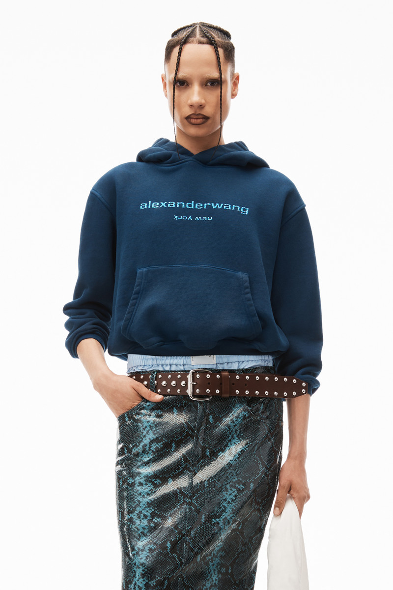 glitter logo hoodie in classic terry 2