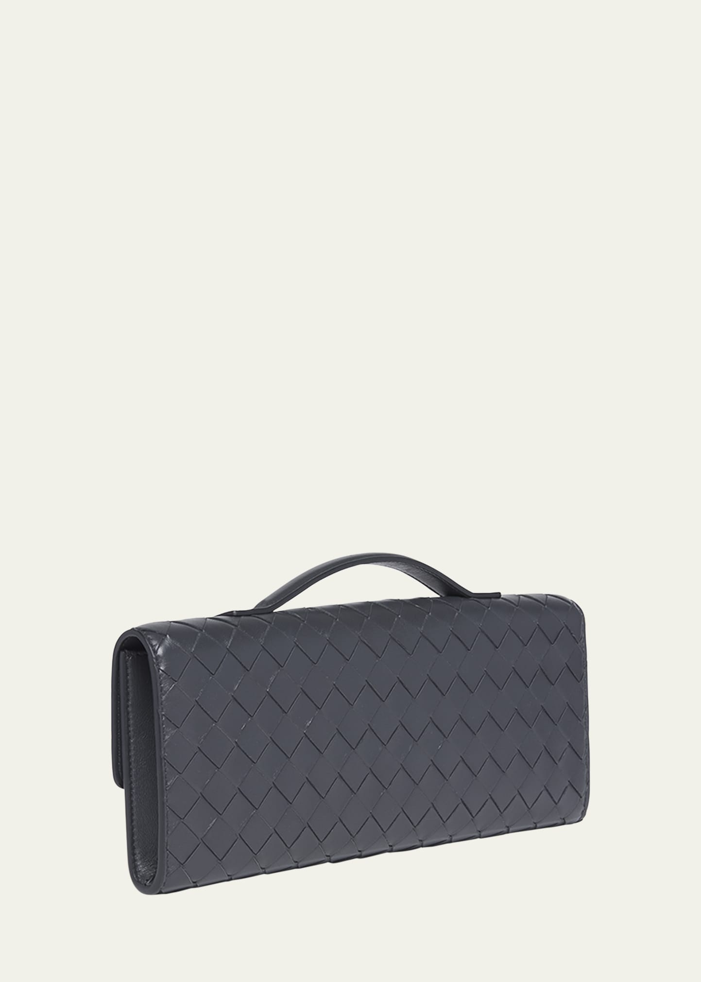Andiamo Flower-Embellished Leather Clutch Bag - 3
