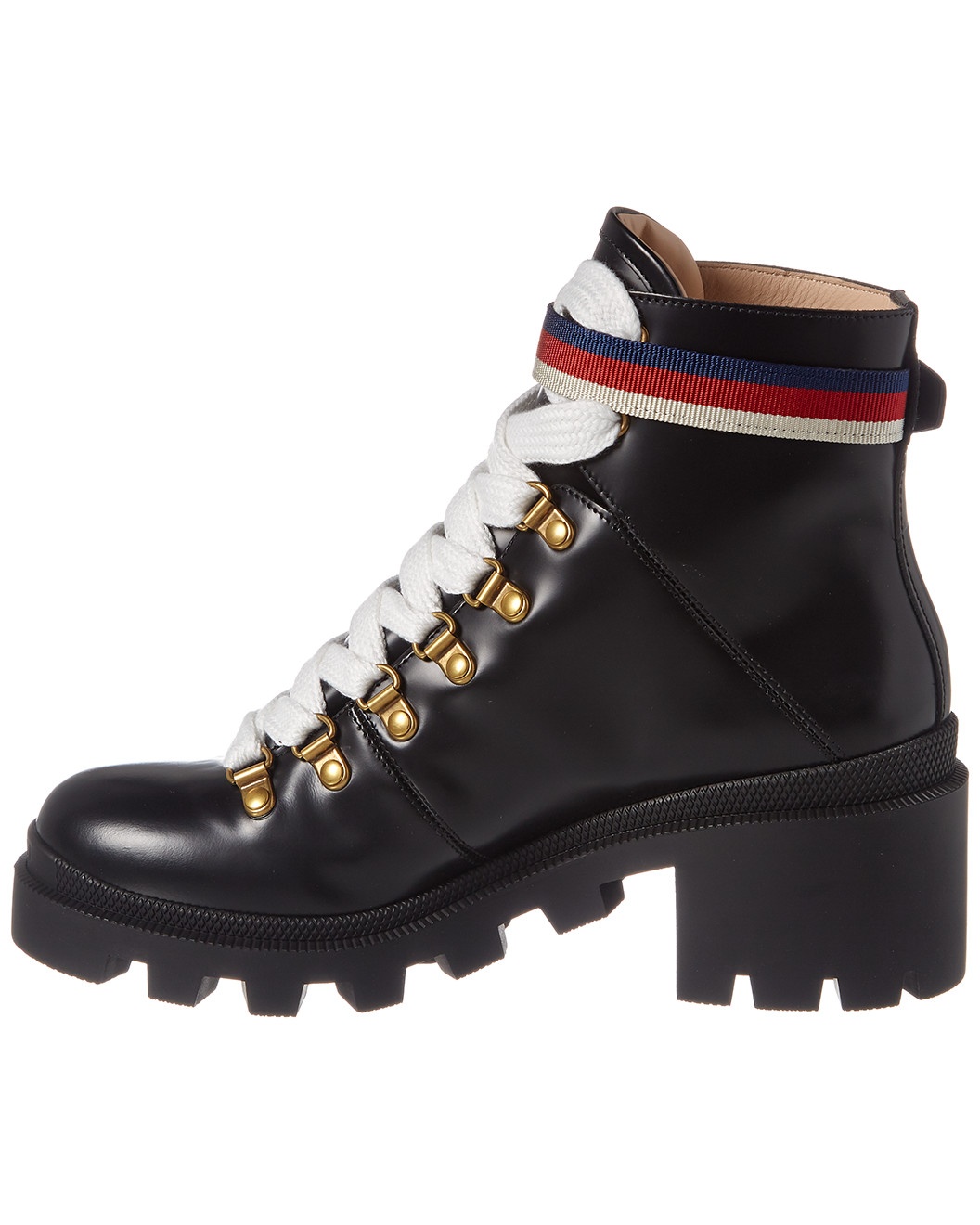 Gucci Sylvie Web Leather Bootie - 2