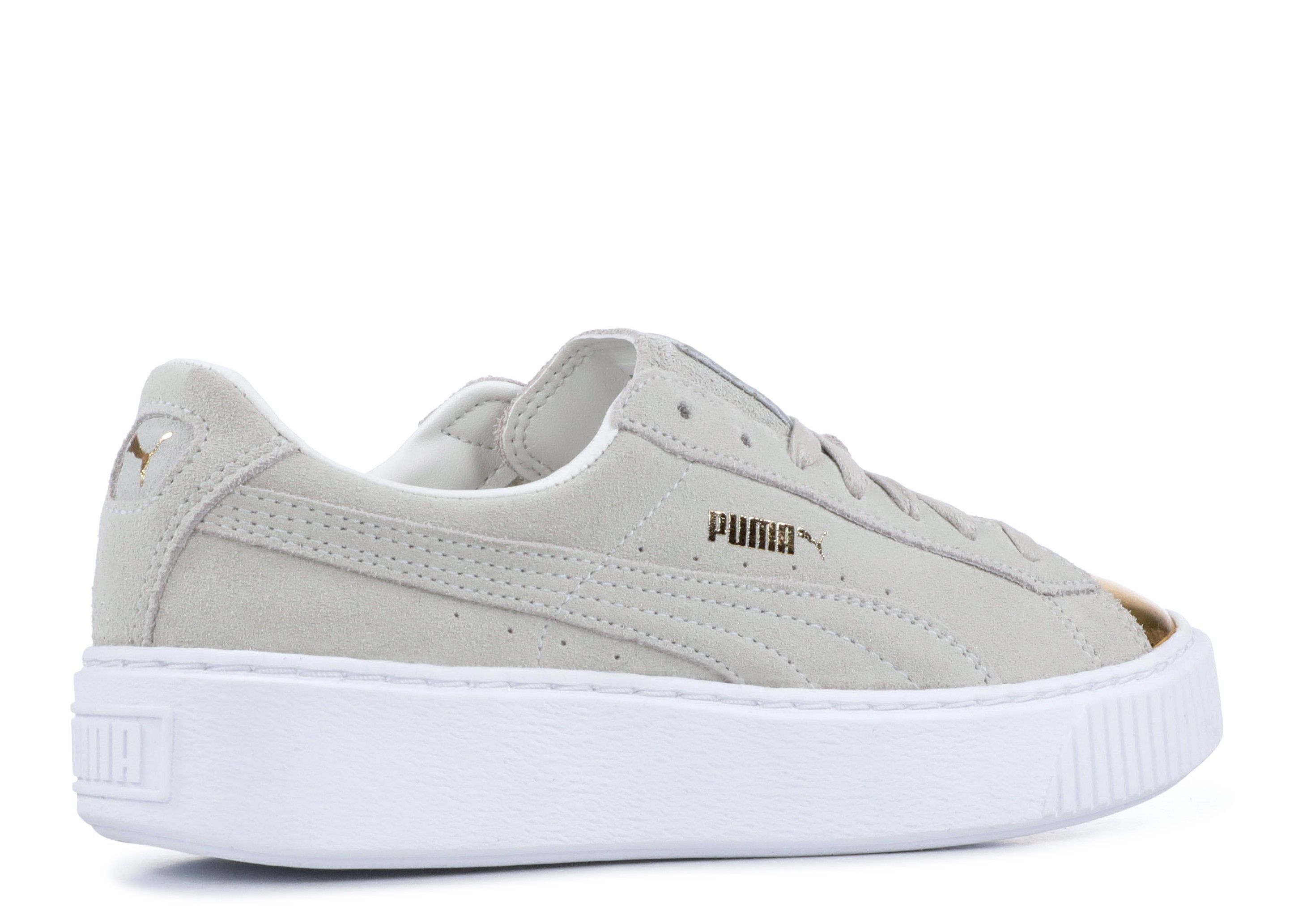 WMNS SUEDE PLATFORM 'WHITE GOLD' - 3
