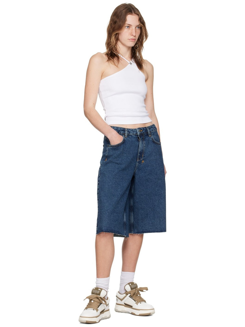 Ksubi Blue Low Rider Cargo Denim Shorts outlook