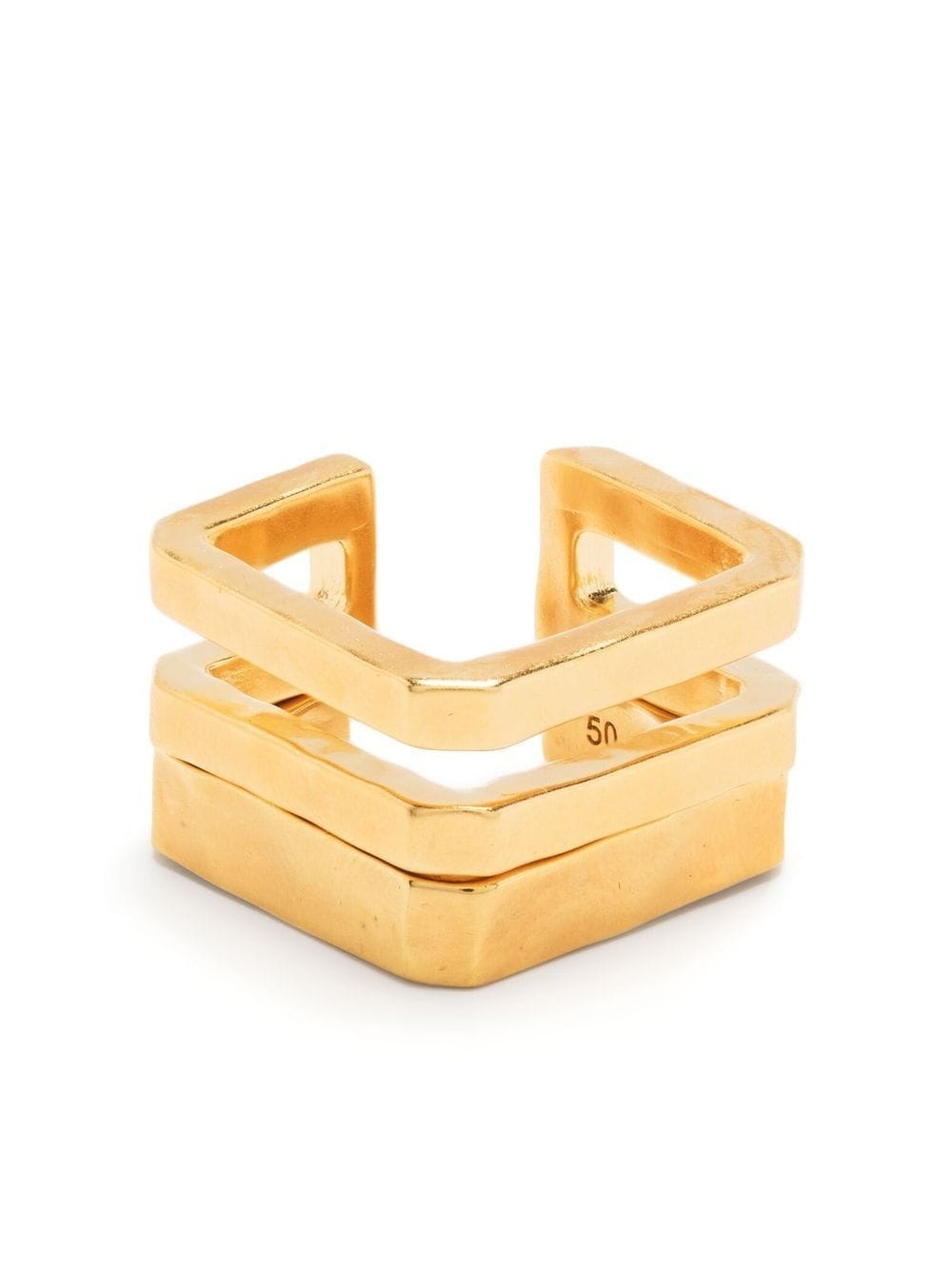 Zadig & Voltaire brass stacking rings REVERSIBLE