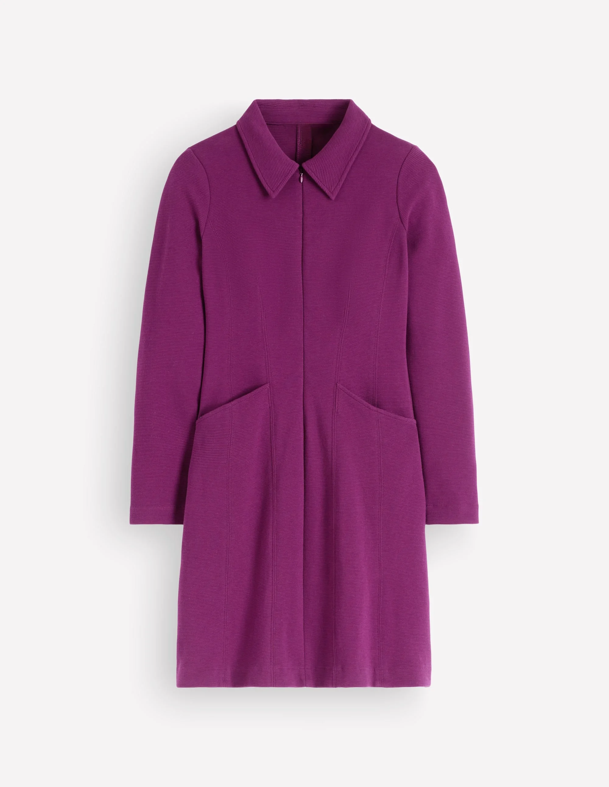 Nia Ottoman Long Sleeve Dress-Plum Jam - 1