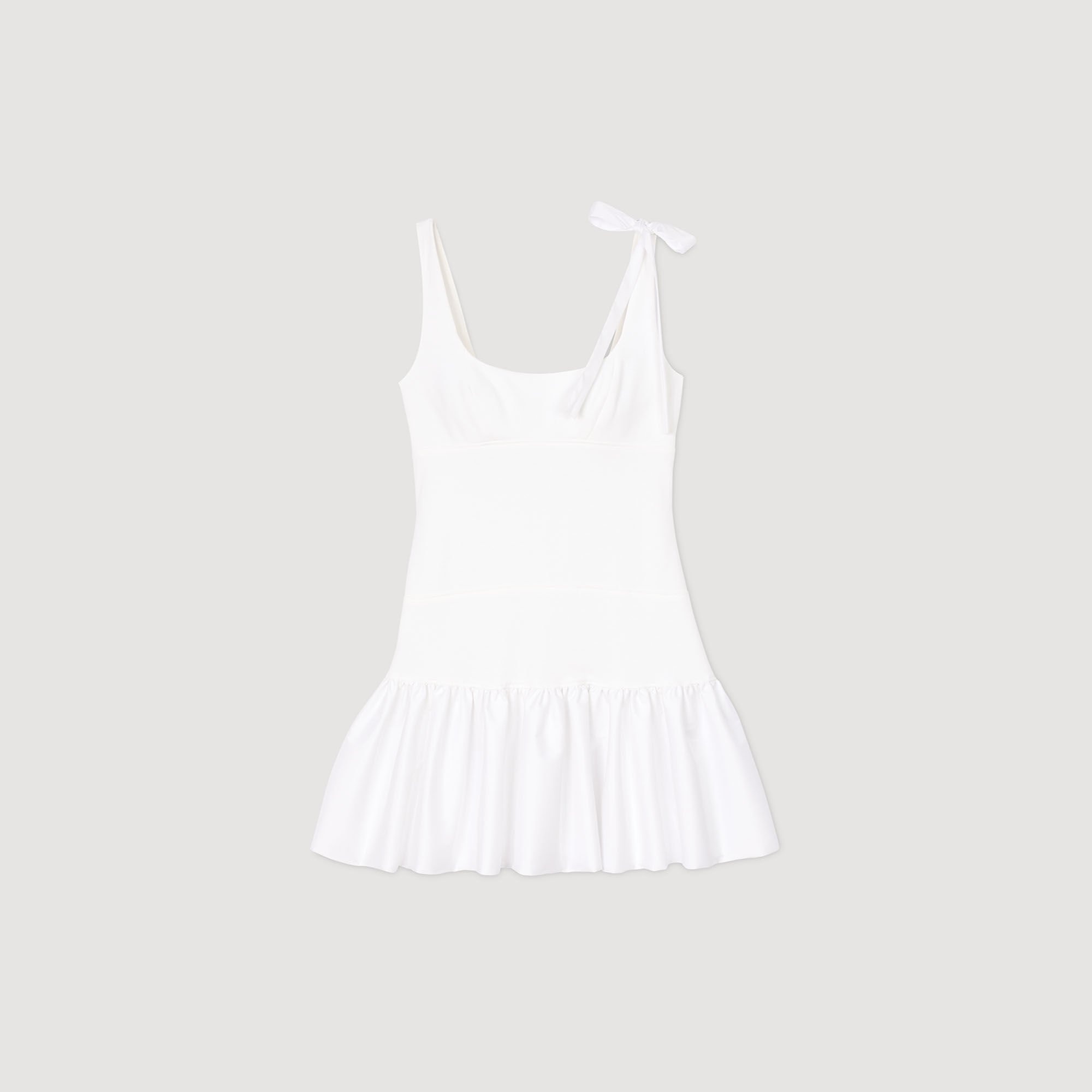DUAL-MATERIAL MINI DRESS - 6