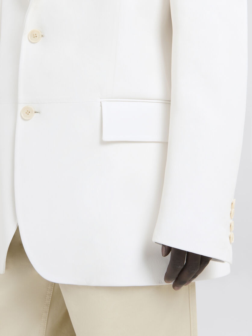 Marni WHITE NAPPA SINGLE BREASTED BLAZER | REVERSIBLE