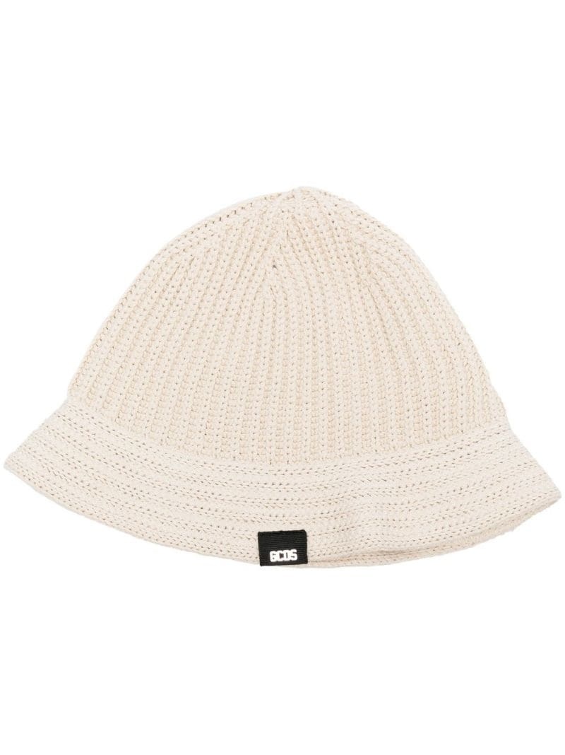 ribbed knit bucket hat - 1