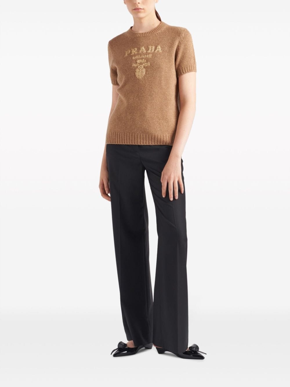 logo-intarsia cashmere-blend jumper - 2