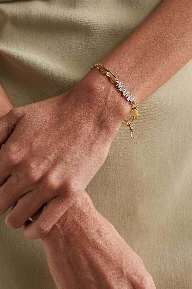 Yvonne Léon Mama 9- and 18-karat gold diamond bracelet Gold outlook