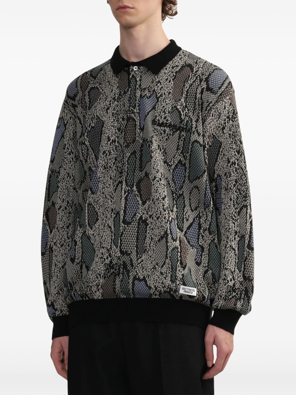 python-print polo shirt - 3