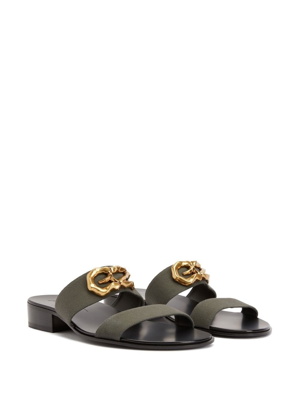 Gregorie logo-plaque sandals - 2