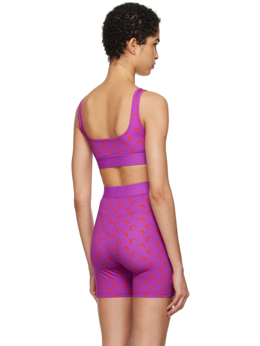 SSENSE Exclusive Purple & Red Moon Printed Jersey Sport Bra - 3