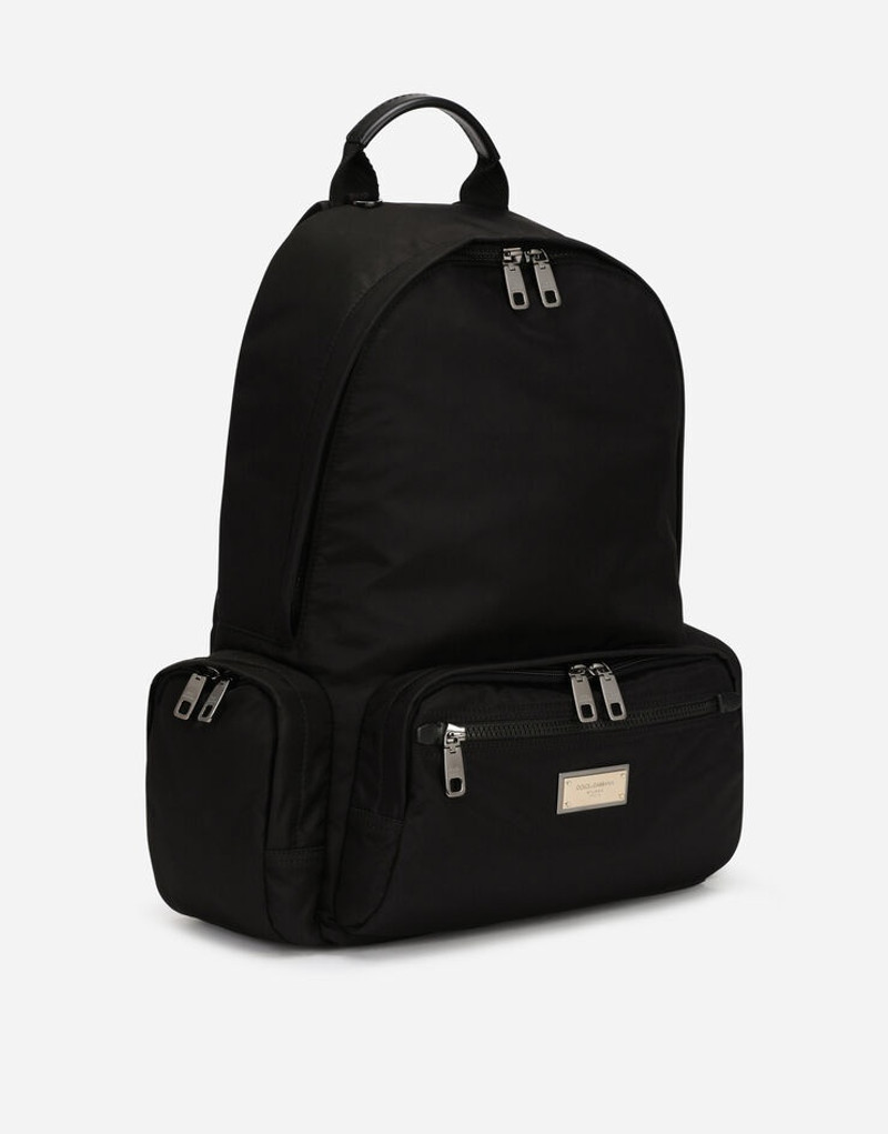 Dolce & Gabbana Nylon backpack with branded plate outlook