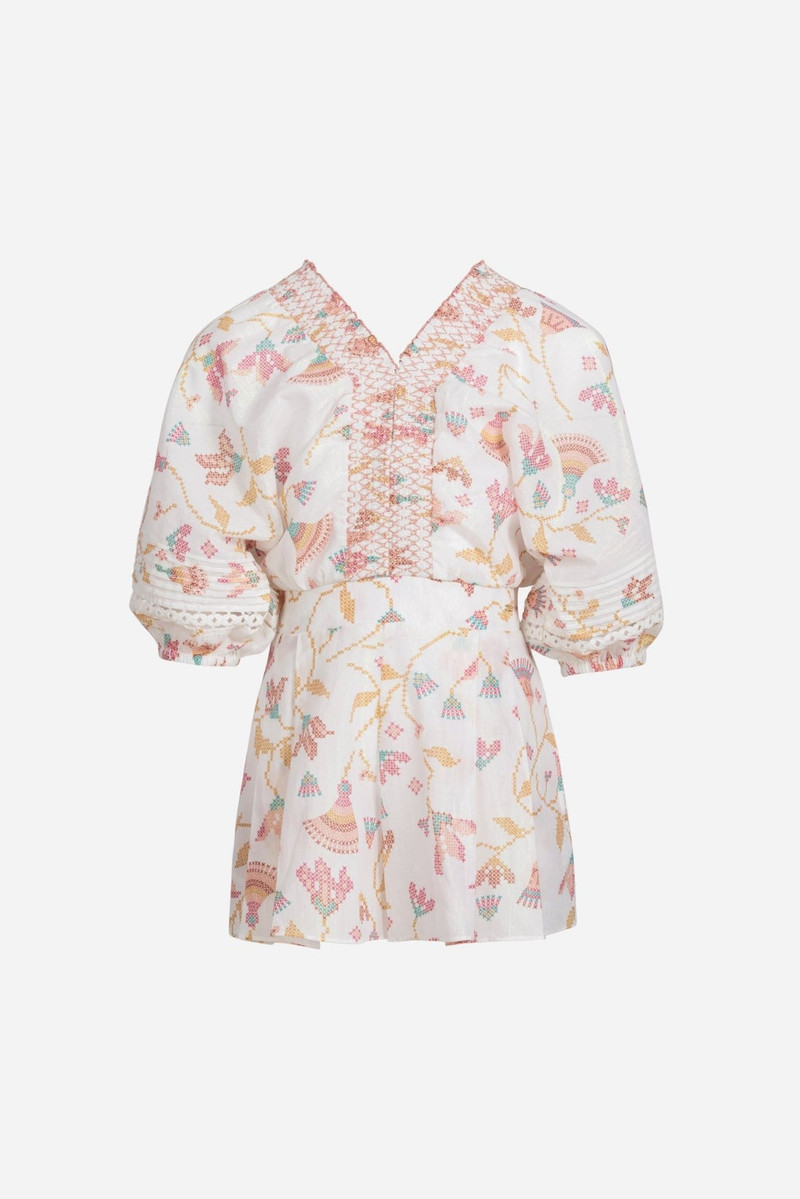 Poupette St Barth Short Jumpsuit Chantal for girls - Pink Ylang Ylang outlook