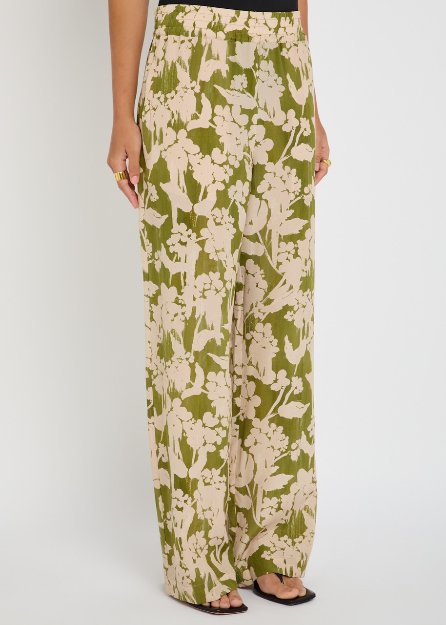 Victoria Beckham Floral-print Silk-crepe Trousers - 2